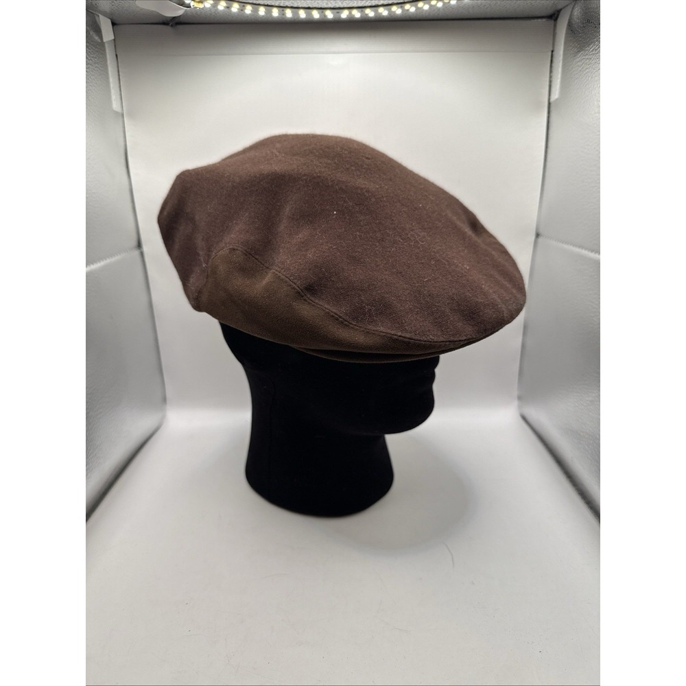 Weatherproof Brown Newsie Driving Cap Hat Newsboy Cap Size XL Wool